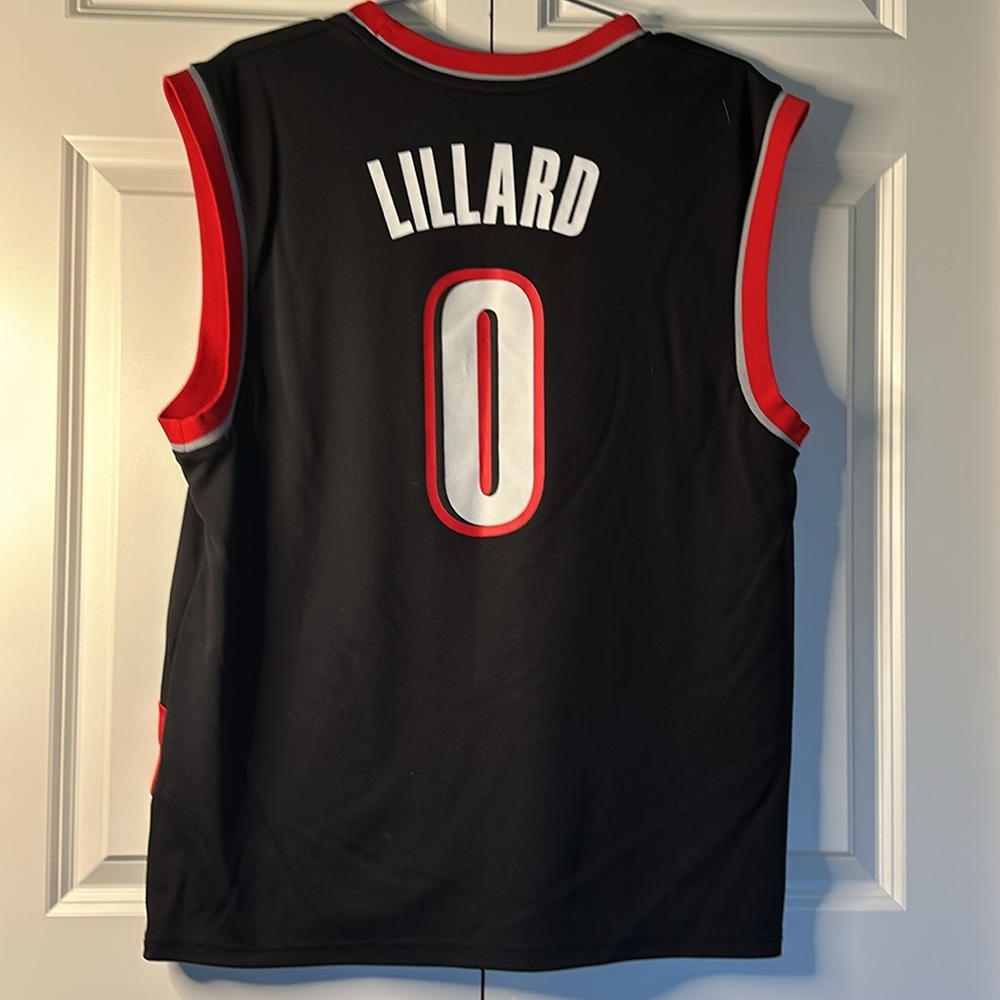 Adidas Portland Trailblazers Lillard 0 basketball jersey size Men Medium EC - Picture 5 of 7